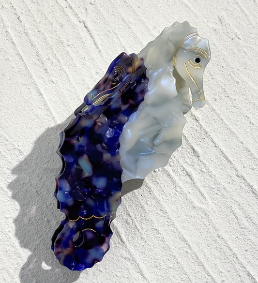 Violet Seahorse Claw Clip